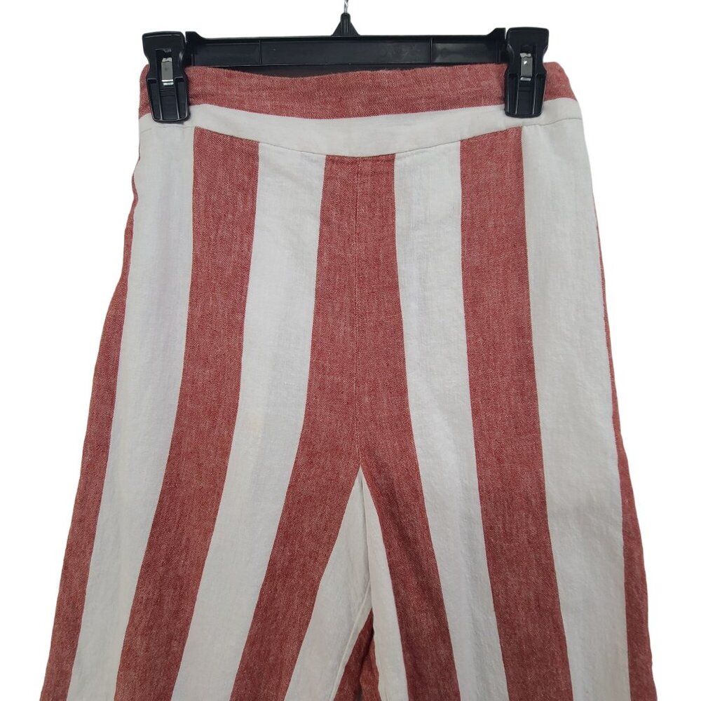 Madewell Wide-Leg Striped Pants in Red and White - Picture 4 of 11